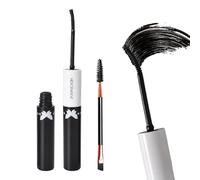 Colla Ciglia Finte Waterproof 2 in 1,Mascara Nero + Sigillante Trasparente+Pennello per Sopracciglia,Adesivo per Ciglia e Sigillante,Colla Ciglia Finte Ciuffetti,Per Extension Ciglia Fai da Te