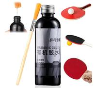 Colla da ping pong da 100 ml, Speed Liquid Super, gomme per racchetta da pingpong con spazzola speciale, set adesivo professionale per racchette da ping pong, colla liquida per il montaggio di pagaie