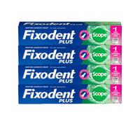 Colla dentiera adesivo forte freschezza menta Fixodent Plus Scope 4 x 57 g