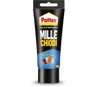 Pattex Millechiodi Esterni & Interni, adesivo extra forte per montaggi esterni, adesivo resistente per legno, ceramica, metallo, con presa immediata, 1x340g tubo