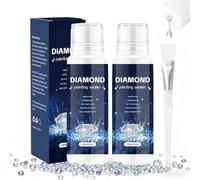 Colla Diamond Painting,2x120ml Diamond Painting Sealer con Pennello | con Testa di Spugna, Asciugatura Rapida e Antipolvere,Trasparente dopo l'essiccazione,Sigillatura Della Pittura a Diamante