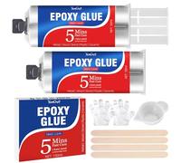 Colla Epossidica 100ml, 5 Min Colla Epossidica Bicomponente, Trasparente Presa Rapida forte Colla epossidica bicomponente, Colla Multiuso Adatta per Quasi Ogni Materiale Incollare Metallo, Legno