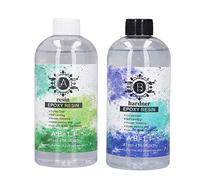 Colla Epossidica AB, Adesivo per Colata ad Alta Trasparenza con Resistenza all'Ingiallimento, Colla Epossidica Autolivellante per la Realizzazione di Gioielli Artistici in Resina F