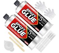 Colla Epossidica Bicomponente 100ml, Adesivo Epossidico a Presa Rapida in 5 Minuti, Kit di Resina Epossidica Trasparente Multiuso per Metallo, Plastica, Legno, Ceramica, Vetro e Altro, Impermeabile