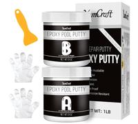 Colla Epossidica Bicomponente - Kit di Riparazione Della Piscina Epossidica da 450g Sott'acqua o Pozzi per la Riparazione di Perdite, Crepe, Riempimento, Modellazione (Nero)