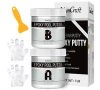 Colla Epossidica Bicomponente - Kit di Riparazione Della Piscina Epossidica da 450g Sott'acqua o Pozzi per la Riparazione di Perdite, Crepe, Riempimento, Modellazione (Grigio)