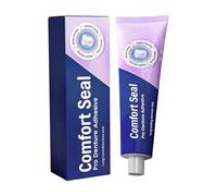 Colla fissa per protesi, dentale adesiva, formula a tenuta sicura da 40 g, pasta adesiva confortevole con applicazione uniforme, adesivo stabile con design pulito, per la cura della protes