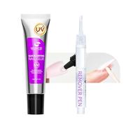Colla Gel Solida per Unghie da Salon - Asciugatura Rapida Senza UV, Kit Forte con Rimuovi Colla, Facile per Principianti e Manicuristi