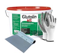 Colla Glutolin Hs 8 Kg Colla per Depron Collante per Pannelli Isolanti DEPRON + Spatola con Denti a Sega stretti cm 20 e Guanti Omaggio
