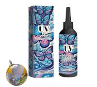 Colla in resina UV trasparente, dura - Resina epossidica UV trasparente - 100 g di fiori secchi gocce di cristallo UV lucido indurente resina epossidica per gioielli fatti a mano