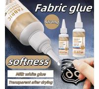Colla in tessuto lavabile e potente - Cambia colore trasparente, adatta per artigianato e riparazione di indumenti - Alternativa senza cucire, viene con applicazione precisa Nozzle per realizzare chia