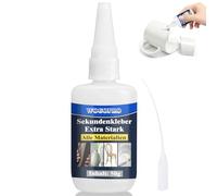 Colla istantanea, 50 g, super forte, impermeabile, resistente al calore con chiusura ad ago, contro la disidratazione, per plastica, vetro, legno, metallo, pietra