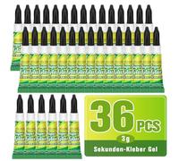 Colla istantanea extra forte - 36 × 3 g Super colla impermeabile e trasparente, veloce - per tutto il legno, plastica, scarpe, porcellana, modellismo, per riparazioni in casa, officina e fai da te