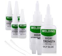 Colla Istantanea Extra Forte 6 Pezzi 50g, Colla Liquida Trasparente per Plastica, Vetro, Legno, Pietra e Metallo