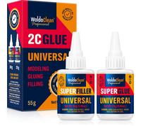 Colla Istantanea Extra Forte Con Polvere Riempitiva - Adesivo Bicomponente per P