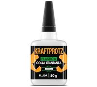 Colla istantanea extra liquida per plastica - KRAFTPROTZ XXL 50 g - trasparente, impermeabile, ultra penetrante - punta anti-secco - adesivo per ABS, acrilico, modellismo e microfessure