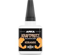 ARKA - KRAFTPROTZ CERAMICA 50 g | Colla istantanea extra forte | Colla trasparente per ceramica | Super colla liquida | Resistente all'acqua | Ideale per ceramica, terracotta e porcellana