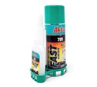 Colla istantanea, super colla extra forte 100 g + attivatore spray 400 ml, bianco, asciugatura rapida, resistente all'acqua, per gomma, legno, pelle, metalli, porcellana, spray
