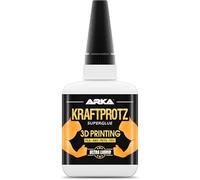 Colla liquida 3D stampa 50 g - KRAFTPROTZ Supercolla XXL extra forte per PLA, ABS, PETG, TPU - ultra fluida, trasparente, resistente all’acqua e calore - punta anti-secchezza - accessorio maker 3D