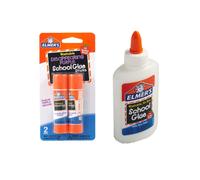 Colla liquida lavabile Elmer's Bundle, bianca, trasparente all'asciugatura, 113 ml, pi colla stick viola Elmer's School Stick che scompare, 7 g,