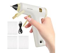 Colla macchina e bastoni Set 20W High Temp Cordless Tool con 30 bastoni | Macchina ricaricabile della colla della colata calda per l'artigianato scolastico, le arti di DIY e il progetto bianco