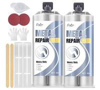 Colla metallica - Colla Bicomponente per Saldatura in Metallo per Incollare e Riparare la Crepa che Perde Ceramica, Plastica, Leghe Metalliche - Super Colla, Impermeabile, Resistente al Calore