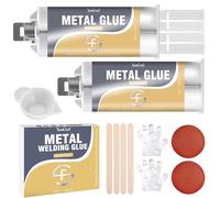 Colla Metallo 100ml, Stucco per Metallo Bicomponente per Metalli, Metallos Liquido per Riparazione Multiuso, Metal Repair Paste Adesivo ad Alta Resistenza, Impermeabile & Resistenza al Calore