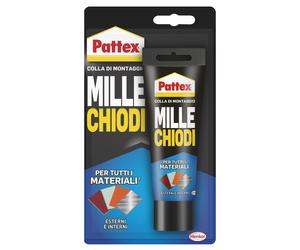 Colla Pattex Mille Chiodi Resistente Acqua Gr. 100 - Ideale per Interni ed Ester
