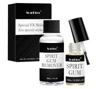 Colla pelle per viso e rimozione - Colla per il viso per trucco, Halloween, trucco da palcoscenico, carnevale, teatro, gomma professionale Spirit Gum, colla per il corpo, colla cosmetica (10 ml)