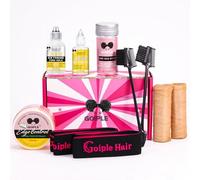 Colla per capelli per parrucche, colla a tenuta forte per parrucca frontale in pizzo con solvente, bastone per cera per capelli, kit di installazione parrucca di controllo dei bordi