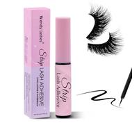 Colla per Ciglia Extension 5ml Nero Striscia Adesiva per Ciglia con Pennello di Precisione, Lash Glue ad Asciugatura Rapida e di Lunga Durata
