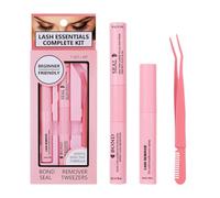 Colla per ciglia waterproof Adesivo Double Ended 5 ml a Lunga Durata | con solvente e pinzette per donne principianti trucco fai da te in casa