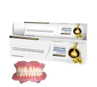 Colla Per Dentiere - Adesivo Per Protesi Dentali | Pasta Adesiva a Tenuta e Impermeabile da 68g per la Manutenzione di Dentiere della Arcata Superiore e Inferiore con Uso Notturno
