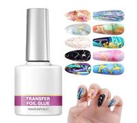 Colla Per Foil Per Unghie | Adesivo Per Manicure Da 10ml,Trasferimento Di Decalcomanie Per Le Unghie,Per Salone A Casa Donne Principianti Festa Di Nozze