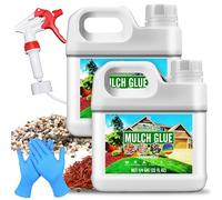 Colla per Ghiaia - Concentrata Colla per Pacciamatura, Pronta All'uso per Incollare Ghiaia, Corteccia, Pietre, colla per ghiaia in resina con applicatore per sentieri da giardino, sconti (2L)