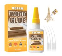 Colla per legno extra forte, colla per legno, impermeabile, trasparente e ad asciugatura rapida, con punta per lavori di incollaggio e artigianato, mobili, per interni ed esterni, 30 g