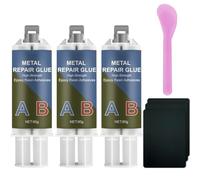 Colla per metallo, 240 g, 2 componenti, colla per resina epossidica, colla per metallo, acciaio inossidabile, legno, ceramica - per riparazione, ghisa