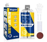 Colla per Metallo Extra Forte 80 G, Colla Epossidica Bicomponente, Liquido Resis