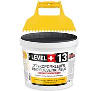 Colla per polistirolo da 10 kg + spatola per denti in plastica, colla per sughero, colla a dispersione, set RM13 KW