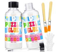 Colla Per Puzzle Trasparente - Kit Conservation 200ml con Applicatore Preciso, Asciugatura Rapida, Non Tossica, Solubile in Acqua, Per 5000 Pezzi, Ideale per Incorniciamento, Accessori Puzzle Adulti