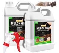 Colla per Sassi da Esterno - 4L Stabilizzatore Ghiaia Pronto all'Uso con Applicatore per Incollare Paesaggio, Giardino - Colla Ghiaia Pacciamatura per Corteccia, Pietre, Ciottoli, Bordo per Aiuole