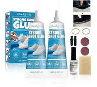Colla per Scarpe, Colla Riparazione Veloce, Adesivo Non-Indurente per Suole, Trasparente per Scarpe in Pelle, Sneakers, Stivali, Tacchi (60ml*2) Shoe Glue