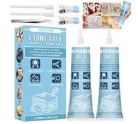 Colla per Tessuti, Colla Tessuto, Adesivo Trasparente e Impermeabile, Resistente ai Lavaggi, Cuce Colla Liquido, Extra Forte e Permanente, Professionale