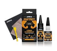 Colla saldante 2K per riparazioni - KRAFTPROTZ 110 g - supercolla + granulato - impermeabile, resistente al calore & verniciabile - per plastica, metallo, vetro, legno, gomma, pietra