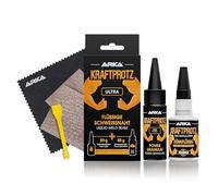 Colla saldante 2K per riparazioni - KRAFTPROTZ 110 g - supercolla + granulato - impermeabile, resistente al calore & verniciabile - per plastica, metallo, vetro, legno, gomma, pietra