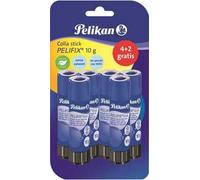 Pelikan Pelifix, Colla Stick 10g, Colla Trasparente, Senza Solventi, Lavabile, Sicura per i Bambini, per la Scuola, Lavoretti, Carta Cartoncino e Fotografie, Confezione da 6 Pezzi