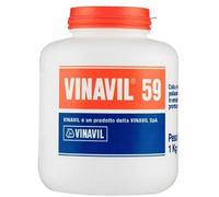 Vinavil 59 Adesivo Universale Colla Vinilica Media Viscosità Trasparente - Barattolo da 1Kg