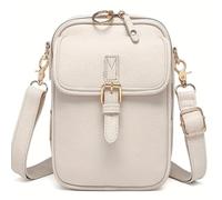 Collaboraten1 Crossbody Leather Bag - Vintage Cross Body Shoulder Purse with built in wallet, for Women Men (White)