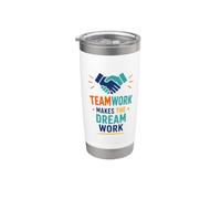 Collaboration Motivation Teamwork Makes The Dream Work Bicchiere termico in acciaio inox doppia parete