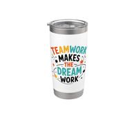 Collaboration Motivation Teamwork Makes The Dream Work Bicchiere termico in acciaio inox doppia parete